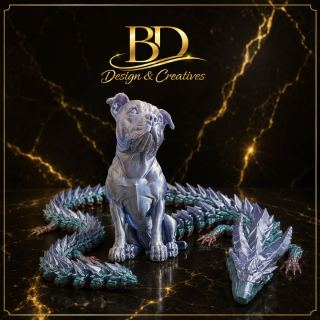 3D-geprinte hond en drakenfiguur van BD Design & Creatives